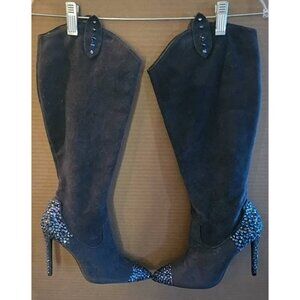 Navy Blue, LuLus, Knee High Boots